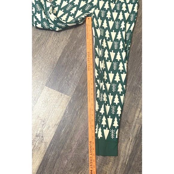 Hanna Andersson Organic Cotton Pajama Set Christmas Trees Holiday Top L Bottom M - Picture 16 of 16
